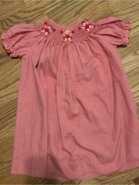 Amanda Remembered Boutique Smocked Toddler girl size 3 dress red gingham